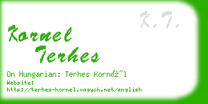 kornel terhes business card